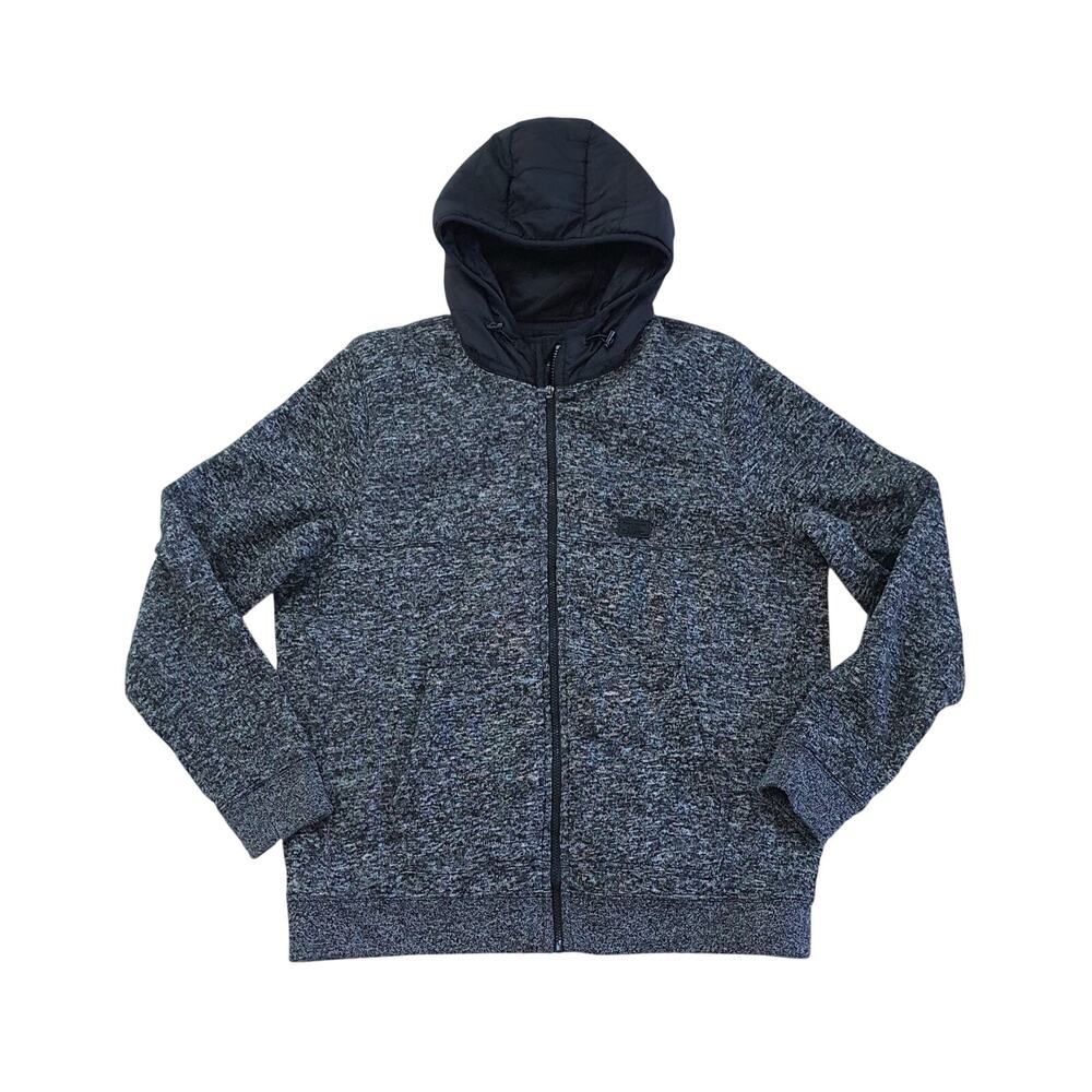 Abercrombie & Fitch Winter Jacket Mens XXL Heather Gray Puffer Lined w/ Hood